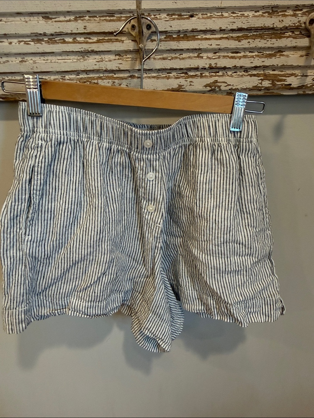Nude Lucy LOUNGE STRIPE LINEN SHORT Size Small - Picture 2 of 6